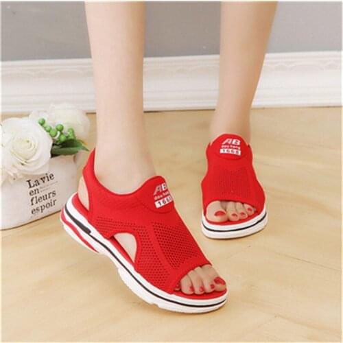 2021 Summer Ladies Black White Flat Sandals Large Size 35-44 Sandals Women Platform Sandals Fashion Casual Shoes Female Shoes