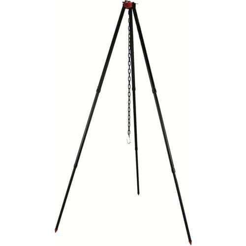 Camping Tripod Fire Hanging Pot Outdoor Campfire Cookware Picnic Cooking Burning Pot Rack Collapsible Grill Cooking Tripod Rack