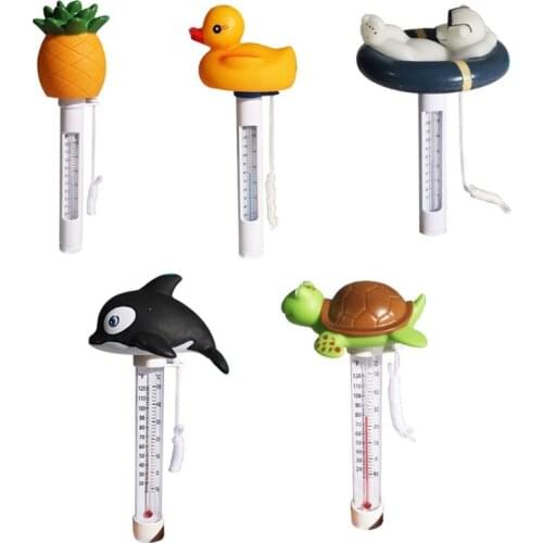 Cute Animal Shaped Floating Buoy Swimming Pool Thermometer SPA Hot Tub Bath Easy Read Display Water Temperature Test Tube