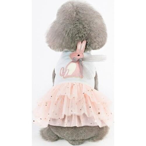 Spring Summer New Luxury Dog Dresses for Small Dogs Pet Dog Cat Cute Rabbit Skirt Pet Tutu