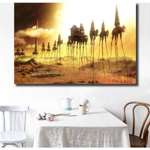 Salvadores Dalies Surrealism Elephant Vintage Canvas Posters Prints Wall Art Painting Decorative Picture Modern Home Decoration