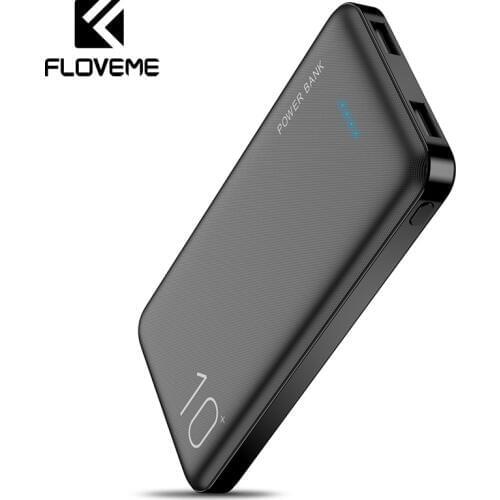 FLOVEME 10000mAh Power Bank Powerbank External Battery Pack Portable Charger Mi Powerbank Poverbank Power Bank For iPhone Xiaomi
