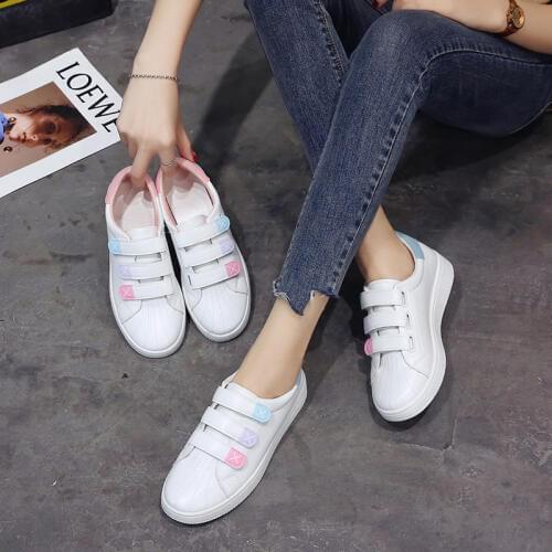 New Designer Wedges White Shoes Female Platform Sneakers Women Casual Female Shoes Woman pink Solid color NVX27