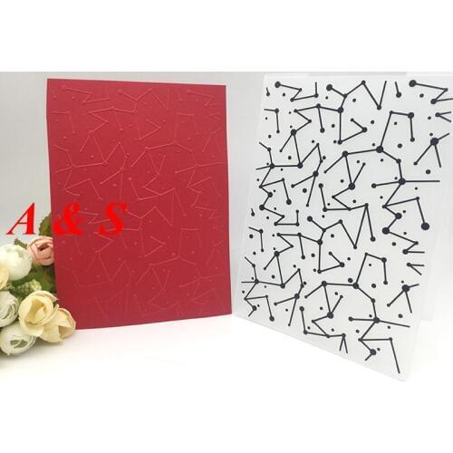 Star Line Paper Card Plastic Embossing Folder For DIY Scrapbook Card Envelop Album Frame Decoration Template