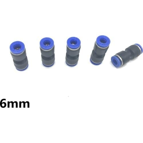 100Pcs/Lot PU06 6mm Push In Pipe Air Pneumatic One Touch Fittings Quick Connectors Brand New