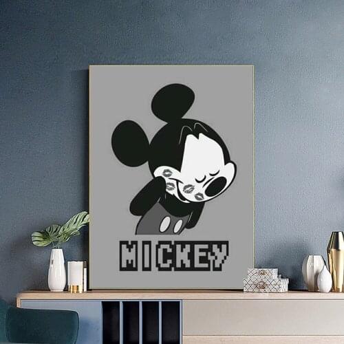 5D Diy Diamond Painting Embroidery Full Round Diamond Cartoon Mickey Minnie Exquisite Home Decoration Disney