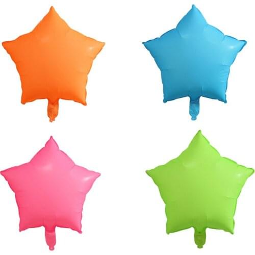 6pcs 18inch Frosted Candy Color Star Shape Infatable Foil Balloon for Party Wedding Valentines Day Decoration gift