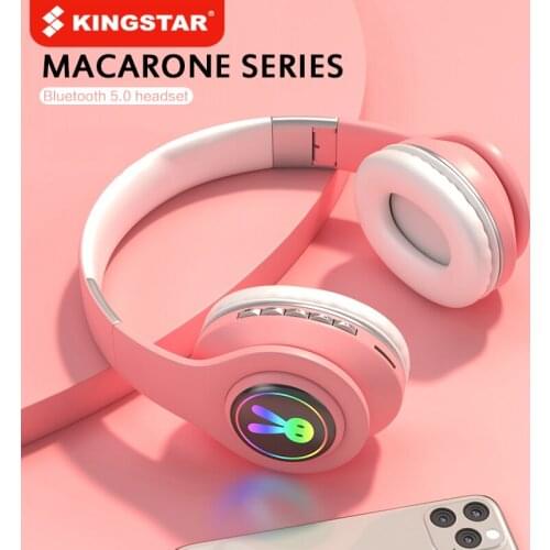 KINGSTAR Luminous Head-mounted Wireless Bluetooth Headset With Microphone Hands-free Music Headphones Best Gift For Children New