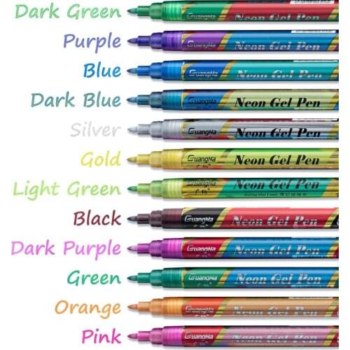 Glitter Markers for Adult Coloring Glitter Pens for Kids Super Squiggles Outline Marker Set 12 Color Metallic Marker Glitter Pen