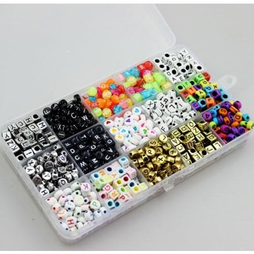 1100 PCS Letter Beads Alphabet Beads for Jewelry Making with Colorful Letters for Kids DIY Bracelets Necklaces Childrens Educat