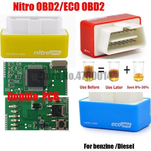 Nitro OBD2 EcoOBD2 ECU Chip Tuning Box Plug & Driver For Benzine Diesel Car 15% Fuel Save OBD II Protocol NitroOBD2 Eco OBD2