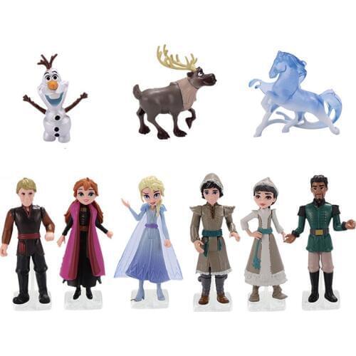 Disney Frozen 2 Snow Queen Elsa Anna PVC Action Figures Olaf Kristoff Sven Anime Dolls Figurines Kids Toys For Children Gifts
