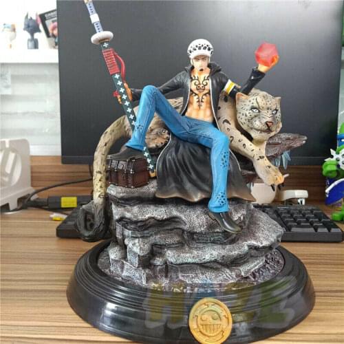 One Piece Trafalgar Law snow leopard Scenes Statue PVC Action Figure Toy Collection Anime Figure Toys Doll In Box Gifts 30cm