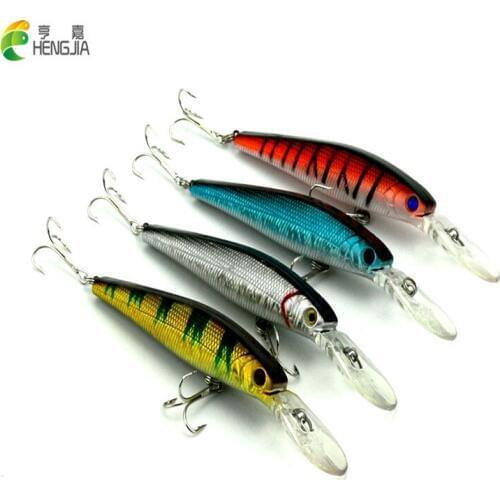 HENGJIA Fishing Lure isca artificail carp fishing tackle Floating trout Minnow 12.5CM 14G 4# hook Top Quality random color