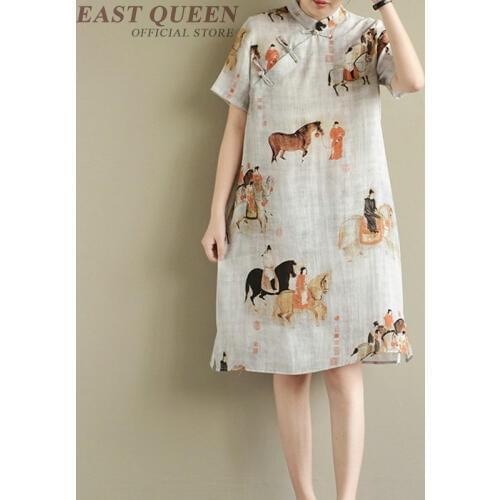 Cheongsam qipao Chinese orienal dress China female traditional Chinese clothing qi pao ladies 2019 summer dresses FF1091