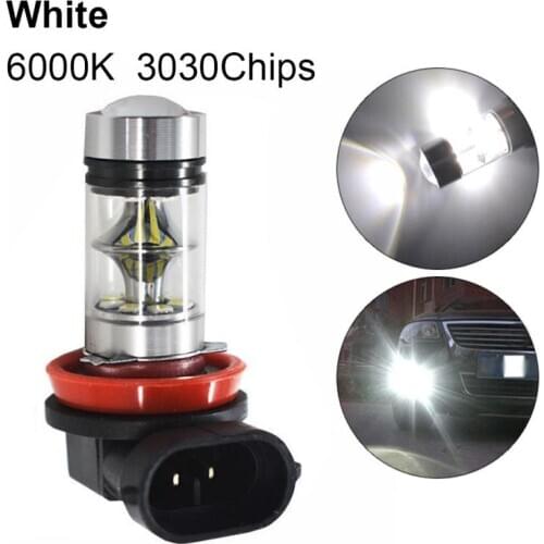 1pc High Power Car Headlight Bulbs 100W Fog Light Car Auto H11 H8 Front Fog Driving Light Bulb 6000K Car Lights Accessories