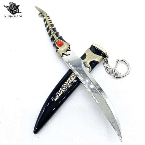 Famous TV Show Fandom Collection Arya Valyrian Steel Blade Dragon Bone Short Sword Mini Blunt Blade Knife Metal Model