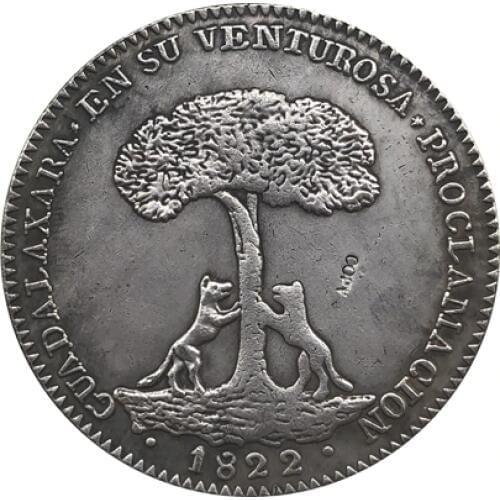 1822 Mexico 8 Reales coins COPY 39mm