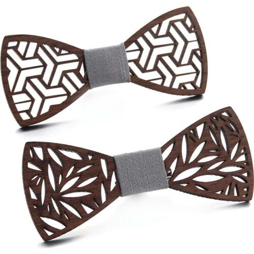 Fashion Wooden Bow Ties Handmade Bow Knot Natural Environmentally Friendly Chicken Wing Wood Mens Accessories