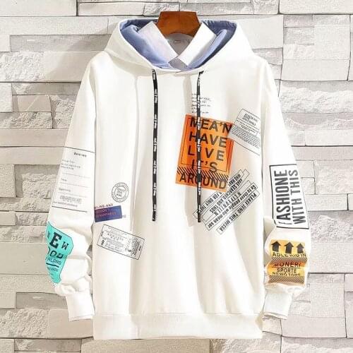 2021 Spring Autumn Mens Hoodie Japan Style Streetwear Trend Print Pullover Sweatshirt Men Casual Men Clothing Loose Hoodies Men