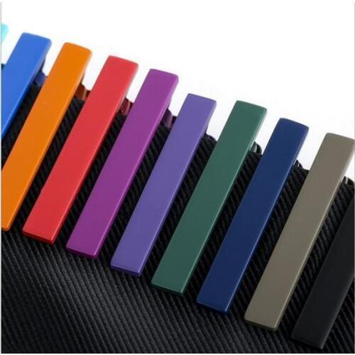 Mens features high-grade narrow version of the casual tie clip black solid color red multi-color color tie clip
