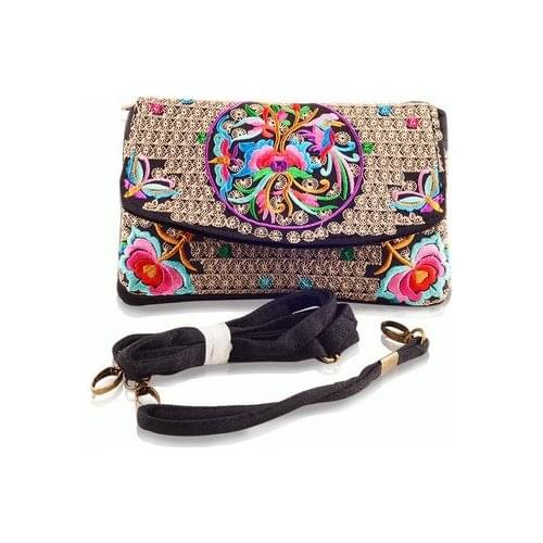 New Coming small shopping national floral embroidery handbags!Nice bohemian prints women shoulder bag Hot lady casual Carrier
