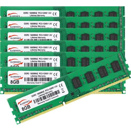 KAMOSEN DDR3L RAM 4GB 8GB 1600MHz brand new low voltage 1.35V PC3-12800U desktop memory DIMM 240-pin non-ECC