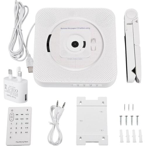 Portable Wall Mounted Bluetooth Stereo Remote Control CD MP3 Player UK Plug CD CD-R CD- RW MP3 WMA Music