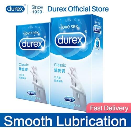 Durex Condoms for Men Smooth Lubrication Natural Latex Rubber Sleeve for Penis Intimate Goods for Adults Sex Products for Couple