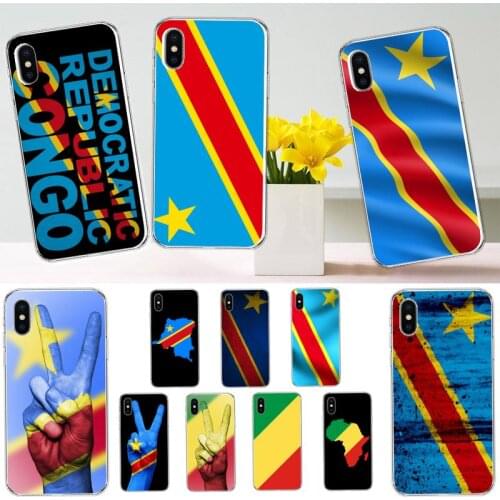 Congo National Flag luxury funda Phone Case for iPhone 11 12 pro XS MAX 8 7 6 6S Plus X 5S SE 2020 XR Fashion protective shell