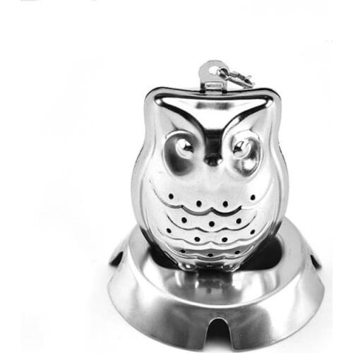 Owl Shaped Tea Strainer Coffee Tea-Tools Accessories Herbal Infuser Filter Tea-Bags Stainless Steel SN3650