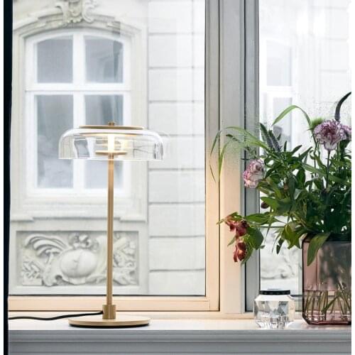 Modern minimalist table lamp Nordic ins bedside lamp living room bedroom art glass lighting