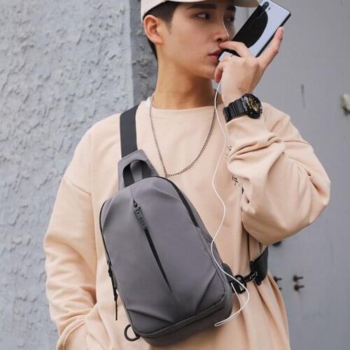 Shoulder Bags For Men Designer Luxury Brand Crossbody Sling Cross Nylon Chest Waterproof Fashion Bag Usb Charging Large Capacity