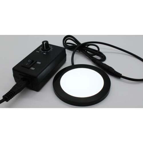 Adjustable Brightness LED Ring Bottom Light Source Eliminate Shadow Reflective for Binocular trinocular Stereo Microscope