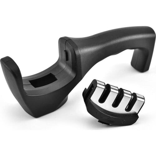 Household knife sharpener 3 segments professional diamond ceramic rod sharpener tool stainless steel blade sharpener accessories