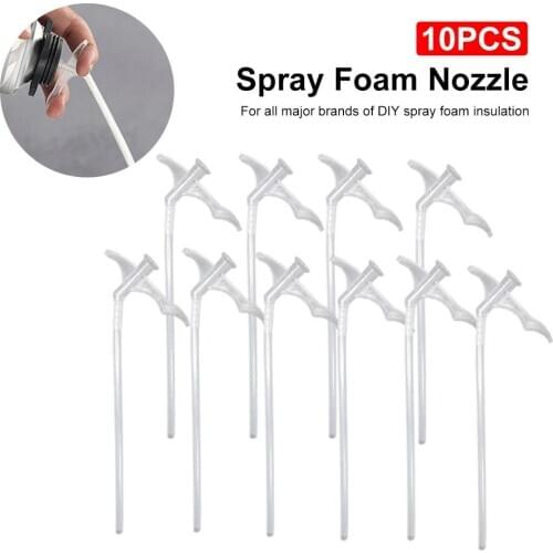 10PCS Spray Foam Replacement Tubes Nozzle Plastic Gap Filling Tube For DIY Spraying Easy Installation