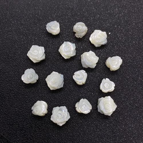 Flower Shaped Natural Shell Beads 8mm Mother Shell Pearl Earrings Womens Shell Flower Stud Earrings Fashion Jewelry Gifts