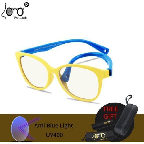Silica Gel Blue Light Blocking Kids Screen Glasses Computer for Kid Boys Girls Children Gaming Lunettes Anti Blue Ray
