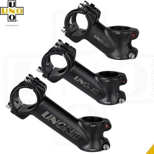 UNO Stem Bike Ultralight 35 Degree MTB Road Stem Fork 28.6 31.8mm 70/90/110 Mountain MTB Bicycle Kalloy