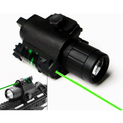 Green Laser Sight & LED Flashlight Combo 20mm Picatinny Weaver Rail Mount For Rifle Airgun Hunting Accessories