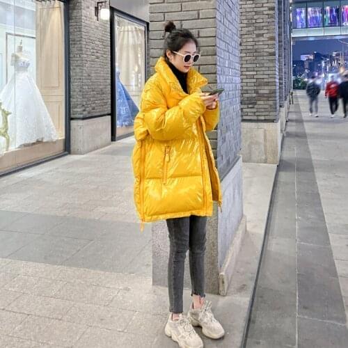 Winter Jacket Women Warm Parkas Down Cotton Coat Jackets for Women 2021 Female Midi Glossy Clothes Chaquetas Para Mujer HLY193