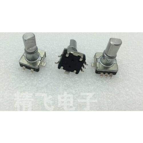 1 piece of EC11 encoder with switch patch foot 30 positioning 15 pulse shaft length 16MM