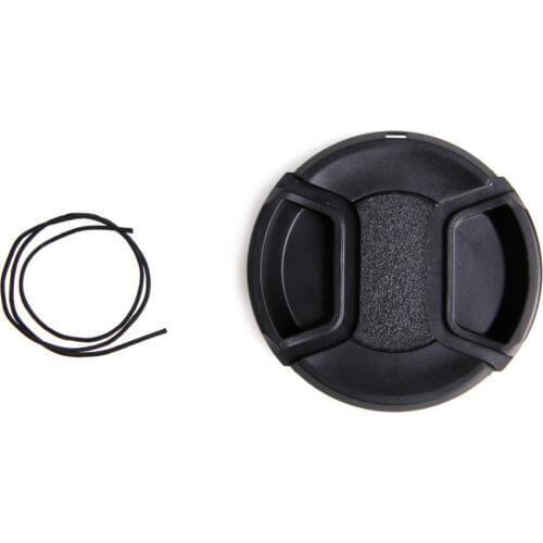 1PC New 58 mm Center Pinch Snap on Front Lens Cap for Canon Nikon Sony With String Dropshipping