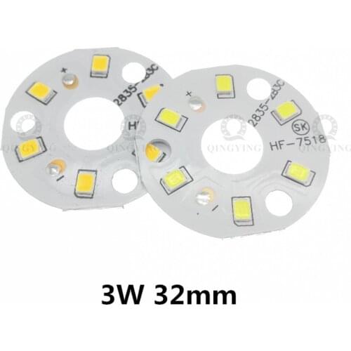 10pcs 3W LED PCB Lamp Panel SMD2835 32mm 40mm Diameter White/Warm White/Nature White High Brightness Ra80 Aluminum Lamp Board