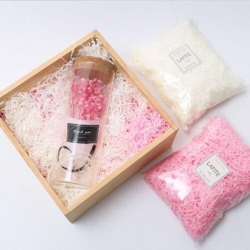 100g Colorful Paper Raffia Shredded Paper DIY Wedding Birthday Christmas Gift Box Filling Material Gift Packaging Box Home Decor