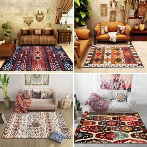 120x160 Retro Vintage Carpet Persian Carpet Living Room Bedroom Mat Anti-slip Area Carpet Absorbing Boho Moroccan Tabisstyle