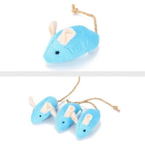 3Pcs/Set Plush Simulation Mouse Cat Toy Plush Mouse Cat Scratch Bite Resistance Interactive Mouse Palying Toy For Cat Kitten
