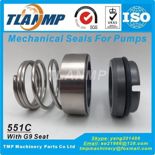 551C Mechanical Seals with G9 Stationary Seat (d=14~35mm) -Burgmann BT-RN,VULCAN 12,Flowserve 42,ROTEN R2,UNITEN U2,AESSEAL T03