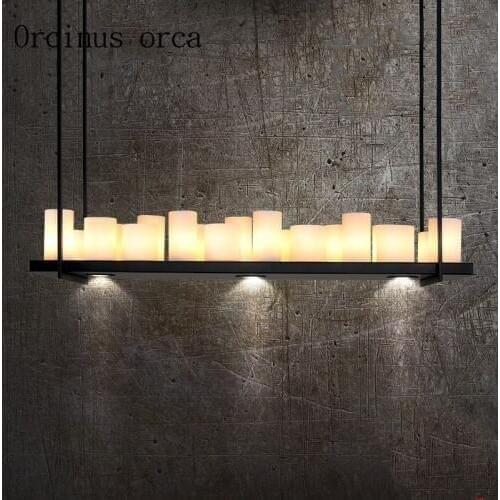American country retro industry iron candlestick chandelier originality personality simplicity modern bar living room lamps