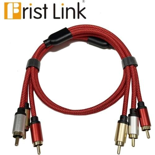 Audio Video RCA Cable ,3RCA Male to 3RCA Male Composite AV Cable Compatible with Set-Top Box,Speaker,Amplifier,DVD Player More